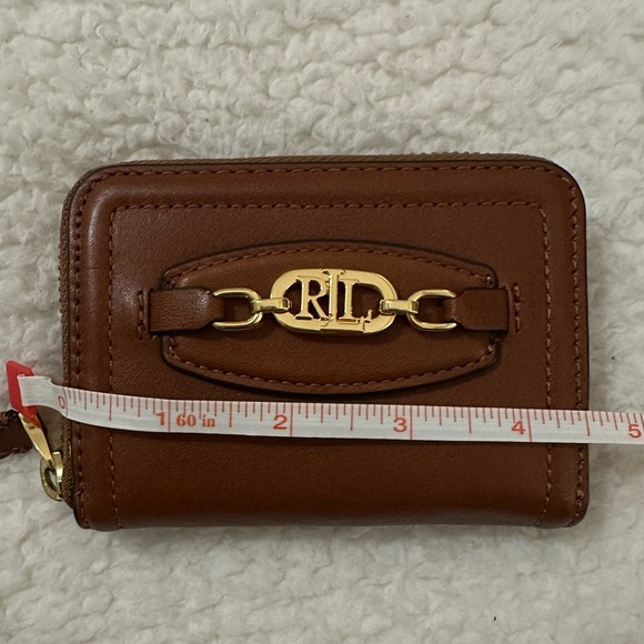 Ralph Lauren Tan Leather Wallet with Gold Logo - Picture 5 of 6